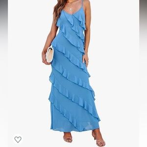 BRAND NEW Blue Ruffle Dress